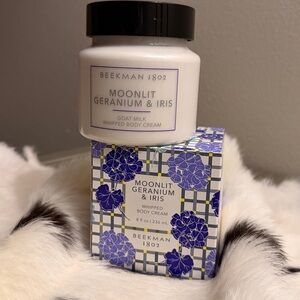 #0675 Beekman 1802 New in Box Moonlit Geranium & Iris Whipped Body Cream 8 Ozs